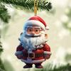 2/7 ks Vánoční Santa Claus Závěsná Dekorace Sváteční Párty Zimní Vánoční Strom 2D Plochá Akrylová Kreslená Závěsná Ozdoba Otec Vánoc