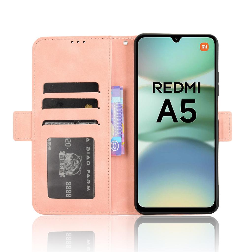 For Xiaomi Redmi A5 4G (171.7mm)/Poco C71 4G Leather Case Phone Wallet Cover with Multiple Card Slots