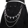 Long Metal Waist Chain Gothicism Waist Belt Punk Hook Trousers Pant Waist Link for Fashion Enthusiasts