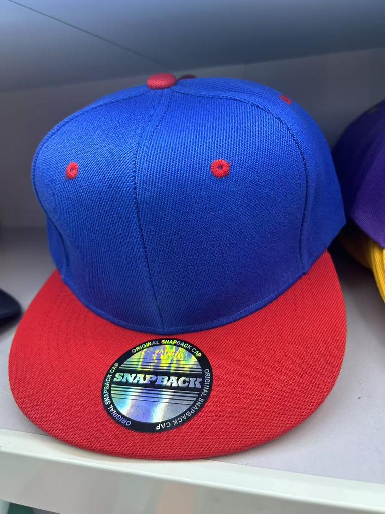 Unisex Flat Brim Baseball Cap For Men Women Fashion Color Plain Snapback Hat Outdoor Leisure Patchwork Hip Hop Sun Hats