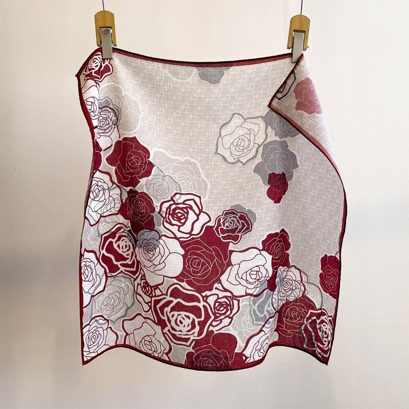 Vintage Paisley Square Scarf For Women Daily Use Soft Neck Scarf