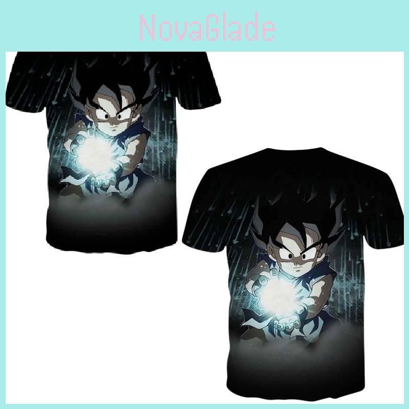 Trendy Anime Dragon Ball Series Men's T-shirt With Unique 3d Digital Print For Casual Wear