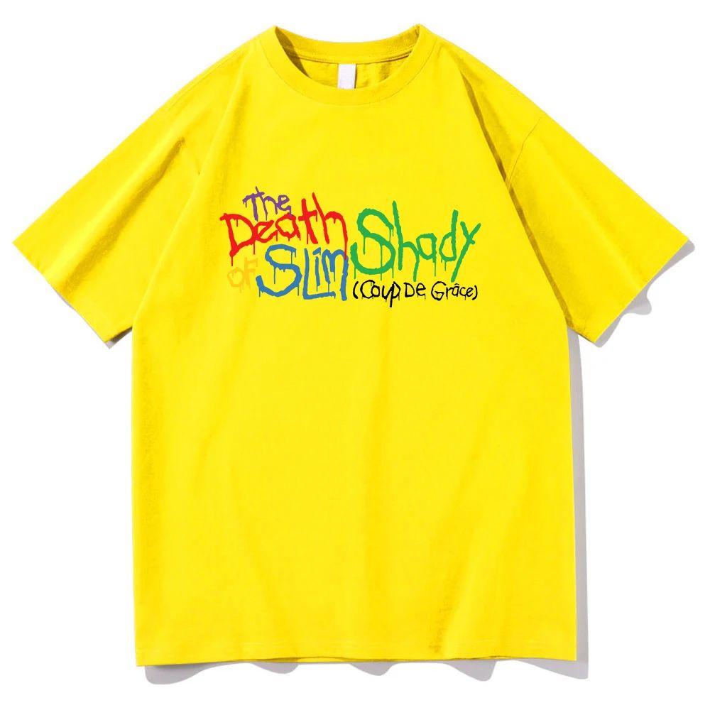 Eminem Smrt Slim Shadyho Tričko Móda Ženy Harajuku Hip Hop Retro Tričko Unisex Vysoce kvalitní Vintage Bavlněná Trička Topy