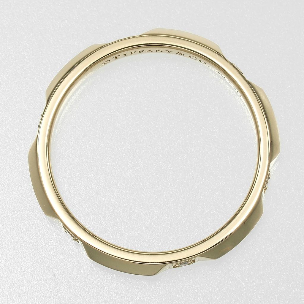 TIFFANY&Co. True Ring K18 Yellow Gold/diamond #8.2(US Size) 3.92g Mens Used