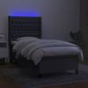 VidaXL Slat Bed Base with Mattress and LED, Upholstered Bed, Single Bed, Adult Bed for Interior Bedroom, 3138518