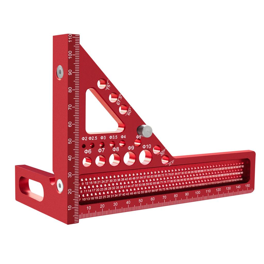 3D Mehrwinkelmesslineal Metrisch Aluminiumlegierung 22,5 90 Grad Holzbearbeitungswinkel Schreiner