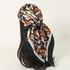 New 90*90cm Leopard Print Luxury Brand Square Silk for Women Foulard Satin Bandana Summer Soft Neckerchief Beach Hair Scarves