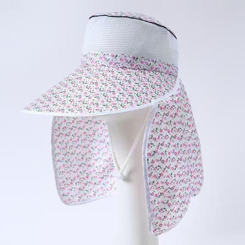Premium summer sun hat, large brim, UV protection, face cover, shawl, neck protection, sun protection hat, sunshade tea picking women's hat