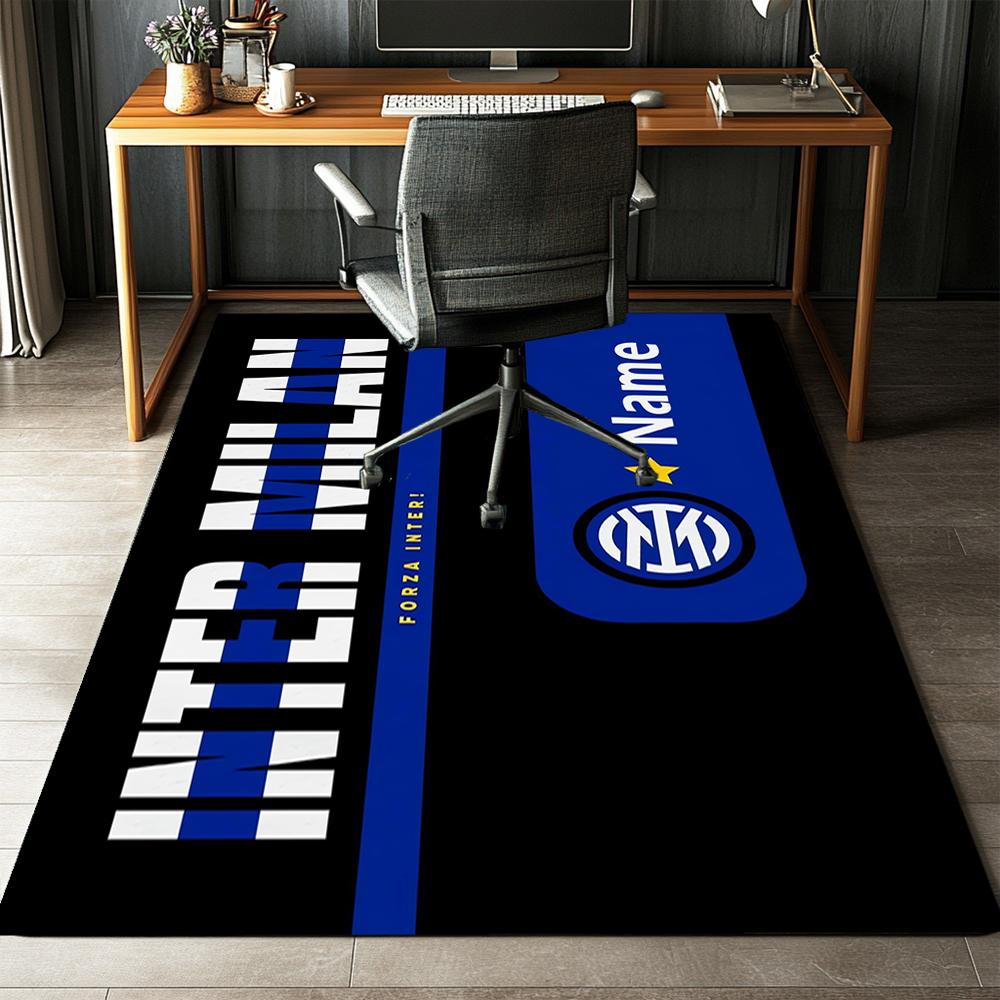 Custom Name Inter Milan Printed Carpet,Rug for Office Chair Living Room Bedroom Kitchen Room Decor Gifts.