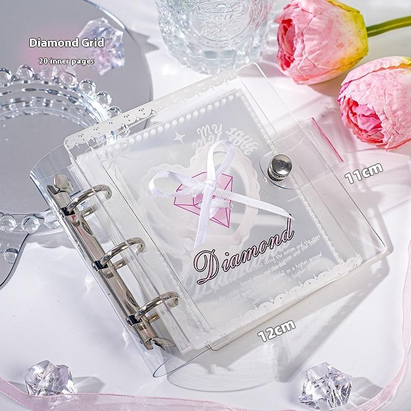 

Mini Butterfly Photo Album Summer Dopamine Fresh Color Acrylic Photocard Holder 3Inch Mushroom Button Cards Collecter