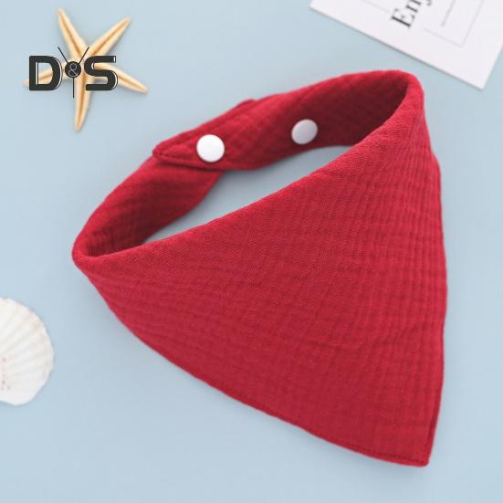 Baby-Lätzchen, Baby-Bandana, Sabberlätzchen, einfarbig, verstellbar, wiederverwendbar, mit Knopf, fest, aus Baumwolle, Speicheltuch für Kleinkinder, Baby, Kleinkind, Zahnen, Schürze, Geschenk zur Babyparty