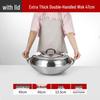 Extra Thick Stainless Steel Double Ear Wok - Large Round Bottom Pot for Commercial Kitchens, Gas Stove Compatible