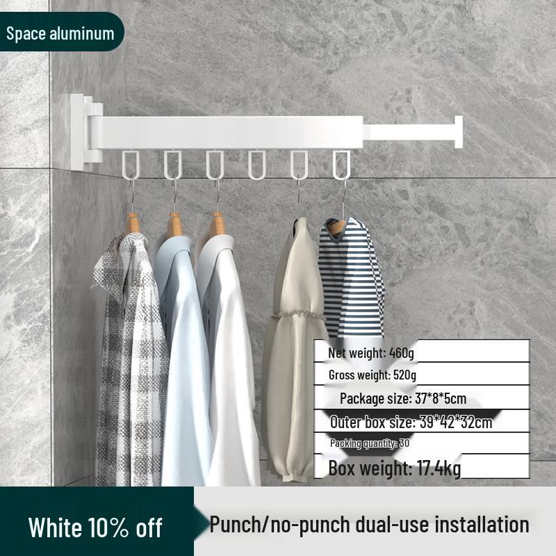 

Складная Выдвижная Сушилка для Одежды Без Пробивки для Использования на Открытом Воздухе/Окне/Балконе