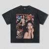 Katseye Graphic Acid Washed Oversized Tshirt Unisex Women Cotton Tshirts Daniela Lara Unisexon Megan Sofia Sophia Print T Shirt Tees