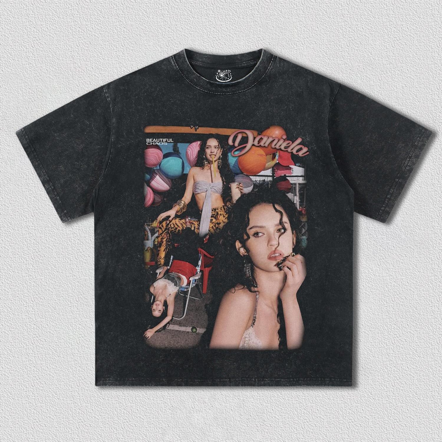 Katseye Graphic Acid Washed Oversized Tshirt Unisex Women Cotton Tshirts Daniela Lara Unisexon Megan Sofia Sophia Print T Shirt Tees S