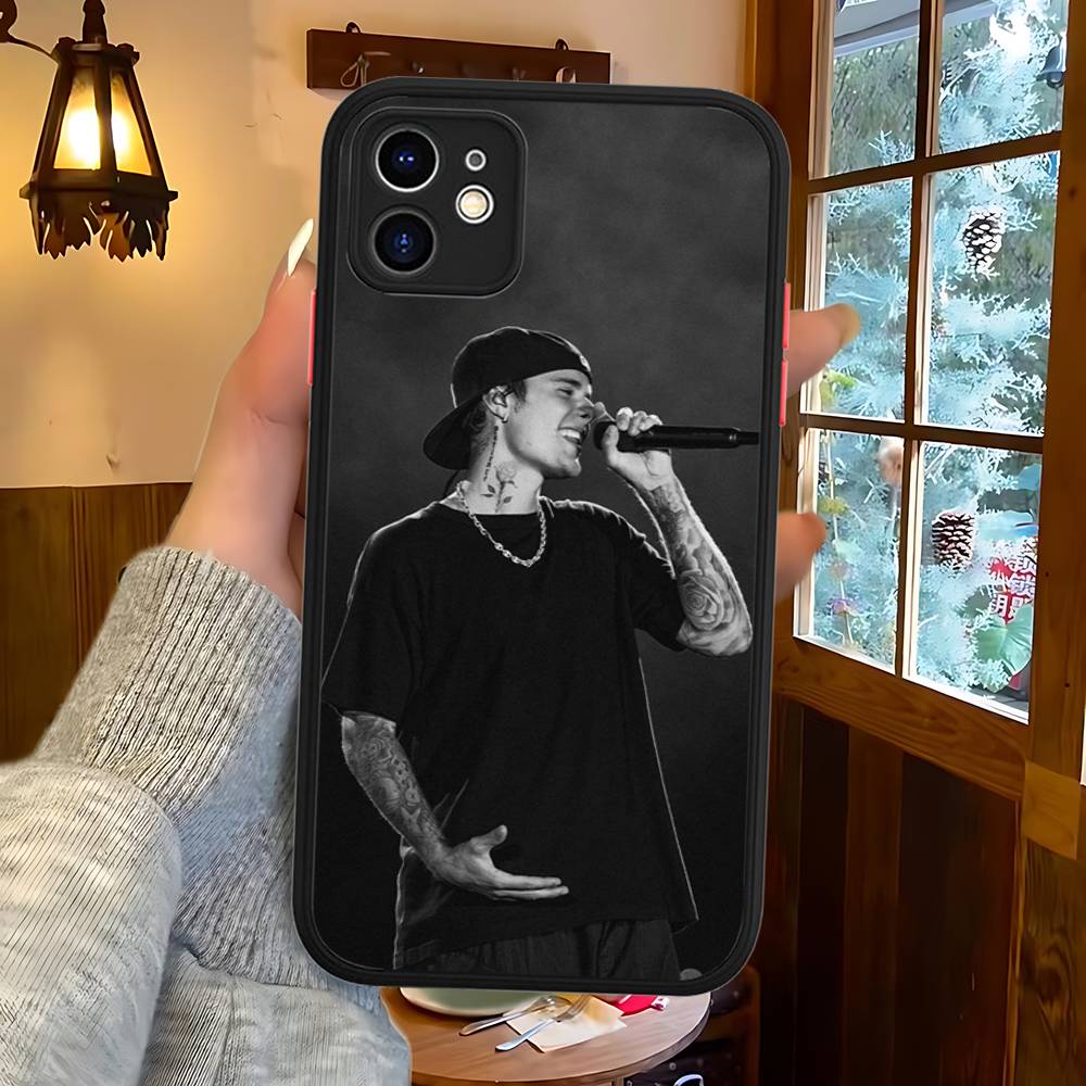 Singer Justin B-Bieber Phone Case For IPhone 13 12 X XS MAX Pro Max 16 15 11 14 Pro Max Shockproof Matte Cover