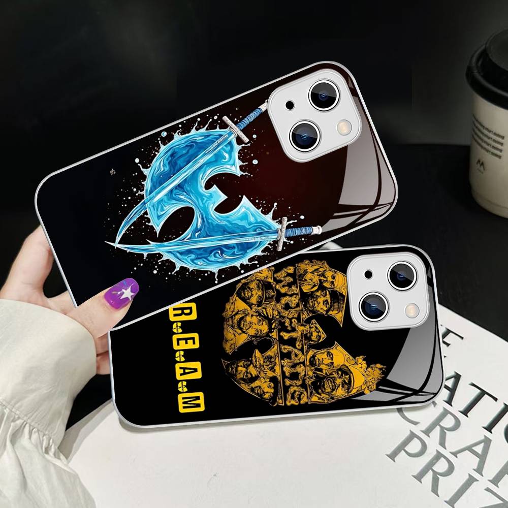 W-wu T-tang Clan Hip-hop Music Group For IPhone 14 13 12 Mini 11 Pro XS Max X XR 14 Plus Tempered Glass Cover