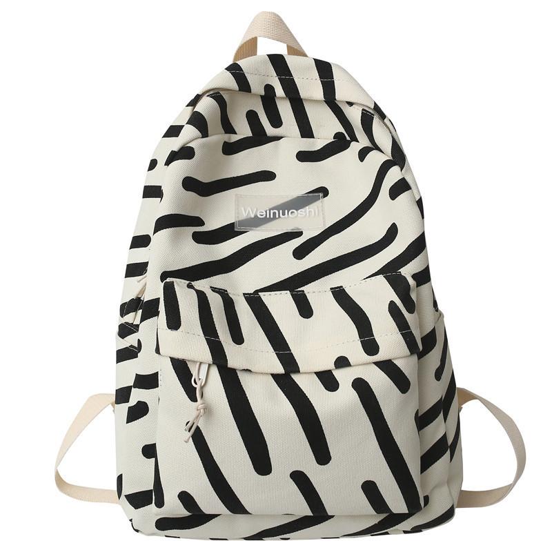 Stripes Zebra Unisex Student Daypack With Laptop Pocket For School And Commute