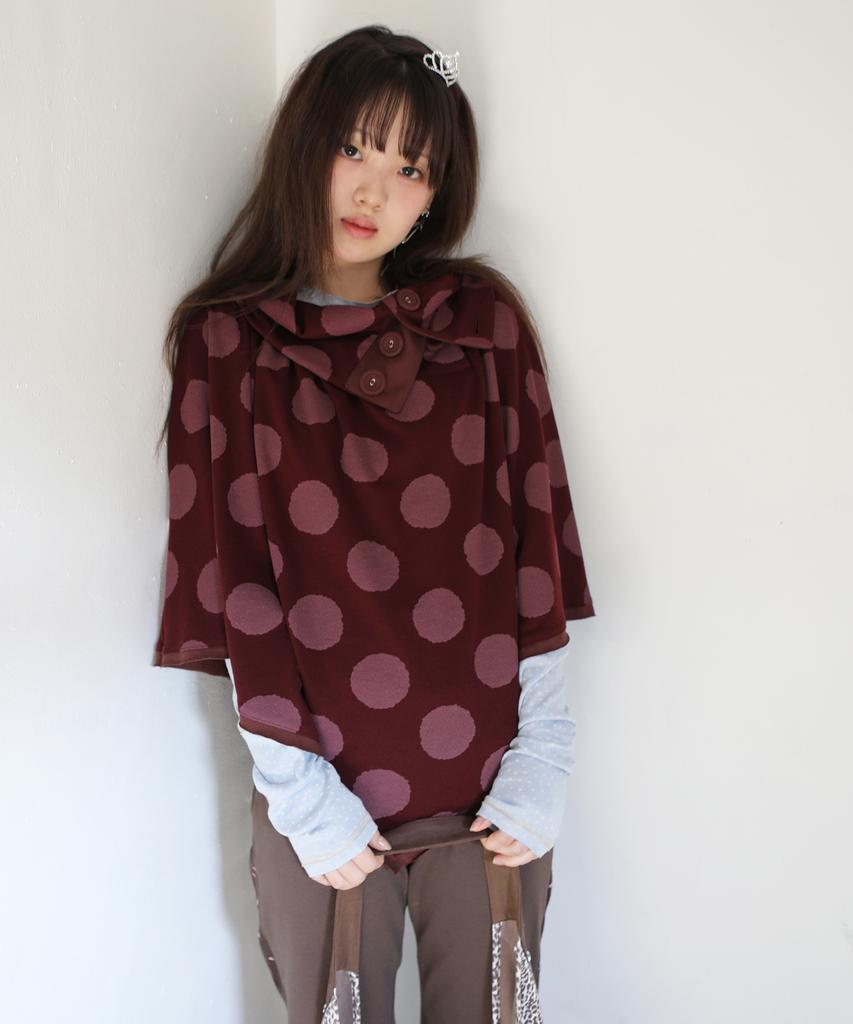 Nofficial Noffice Multi-Way Dot Cape Skirt Wine