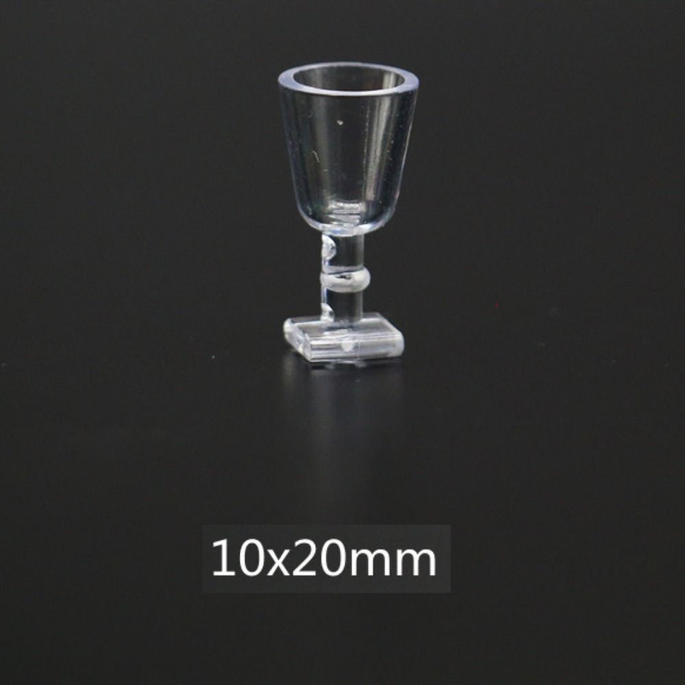 10Pcs/Set Red Wine Glass Dollhouse Wine Glass Dollhouse Miniature Glass Cup  Scene Ornament