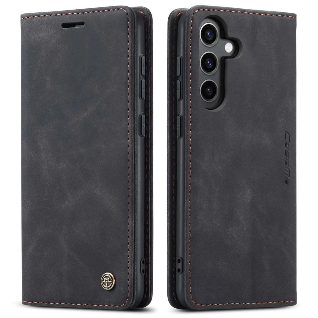 Flip-Portemonnaie-Hülle für Samsung Galaxy S24 FE, Leder-Magnet-Folio-Cover mit Kartenhalter, Ständer - TPU Stoßfest Langlebig