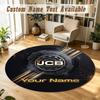 Round Rug Custom NameJCB Pattern Non Slip Carpet Home Floor Decor