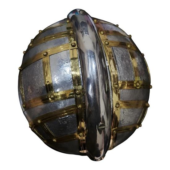 Wikingerhelm im Sutton Hoo Stil Mittelalterlicher Angelsächsischer Helm Handgefertigt Messing Stahl Krieger Geschenk