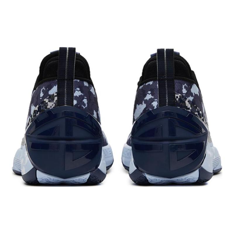 Anta Charge 5 Cushioned Slip-Resistant Abrasion-Resistant Low-Top Basketball Shoes Men's Blue Camouflage Sneakers 112331603-5