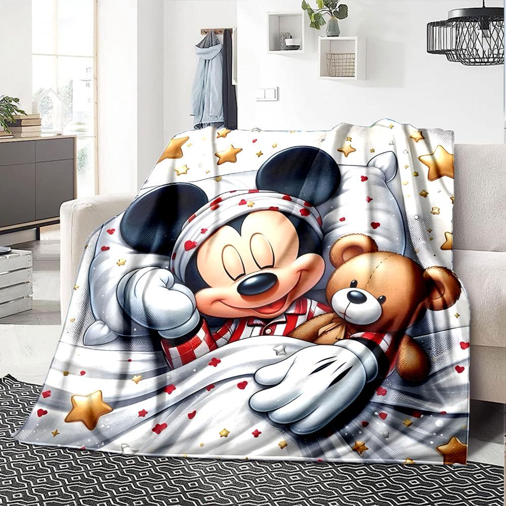 1pc M-Mickey1 Blanket, Gift, for Men and Women, Soft Blanket, Good for Sofa Bed Couch Travel, Lightweight Flannel Blanket