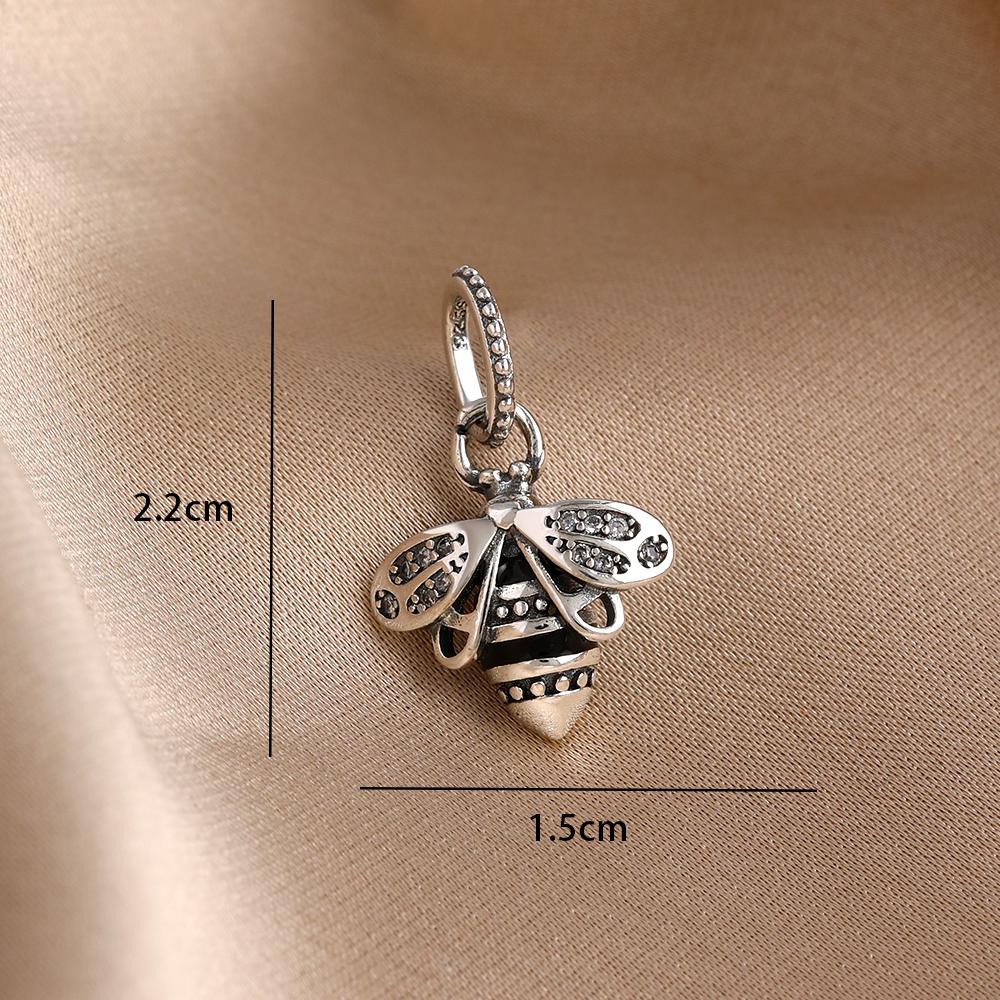 New 925 Silver Puppy Panda Bee Hedgehog Pendant, Suitable for European Bracelet DIY Exquisite Jewelry