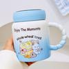Little Rabbit Cartoon Ceramic Cup with Lid for Girls with High Temperature Mug Cute Creative Water Cup Office Gift Cup