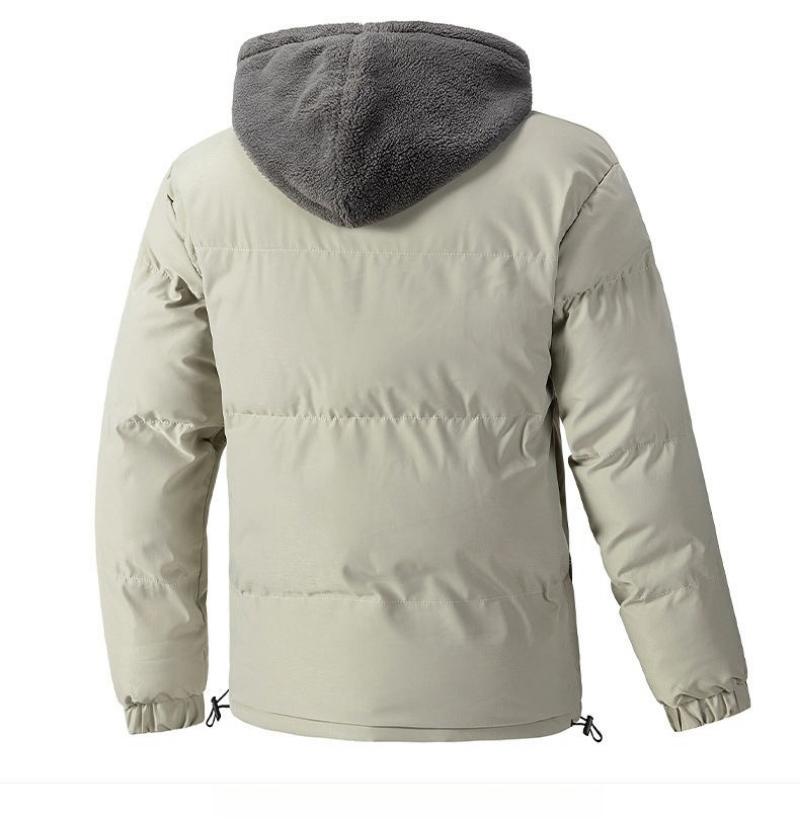 New M-8XL Two Thick Cotton-padded Jackets for Outdoor Autumn and Winter Men Fashion Leave: Loose and Thick Cotton-padded Clothes