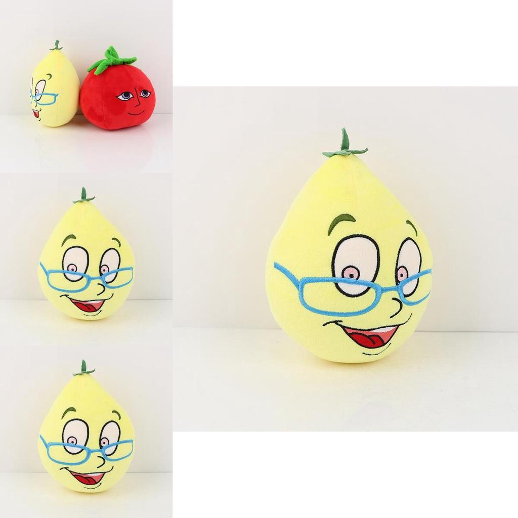 Frau Zitronen und Herr Tomaten Plüschtiere Hergestellt mit PP-Baumwolle und Plüschstoff 16*13*22cm/6.3*5.1*8.7in groß.