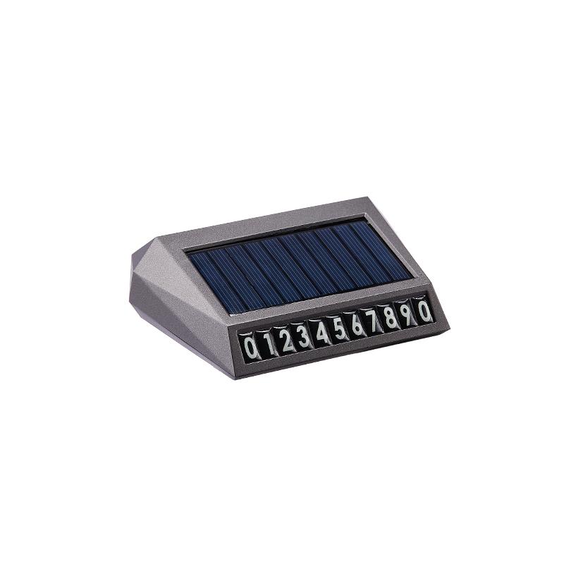 Solar Car Air Purifier Oxygen Cleaner Ozone Generator Smoke Remover Negative Ion Deodorant with Temporary Parking Number Plate