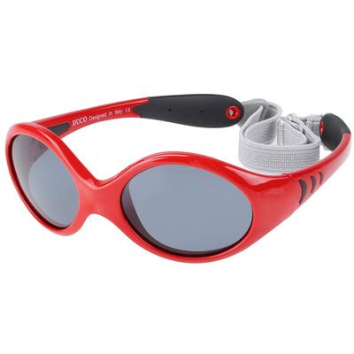 Baby Polarized Flexible Rubber UV400 Suitable for Ages K012 Sunglasses, Lenses, Frame, Headband, Protection, 0-3, (Red)