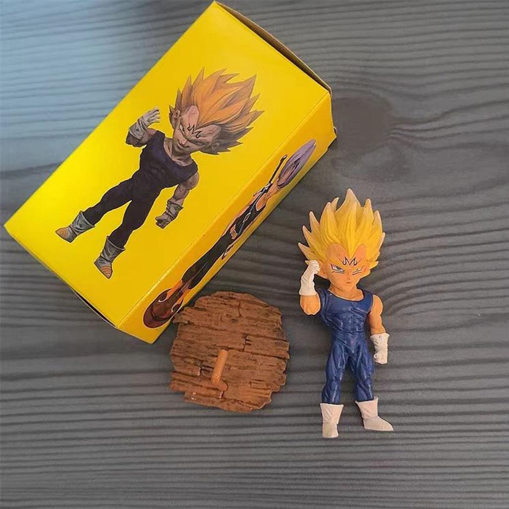 Dragon Ball Z 9cm Super Saiyan Prince Vegeta Figure Standing Posture Pvc Model Statue Doll Collection Decoration Toys Gift