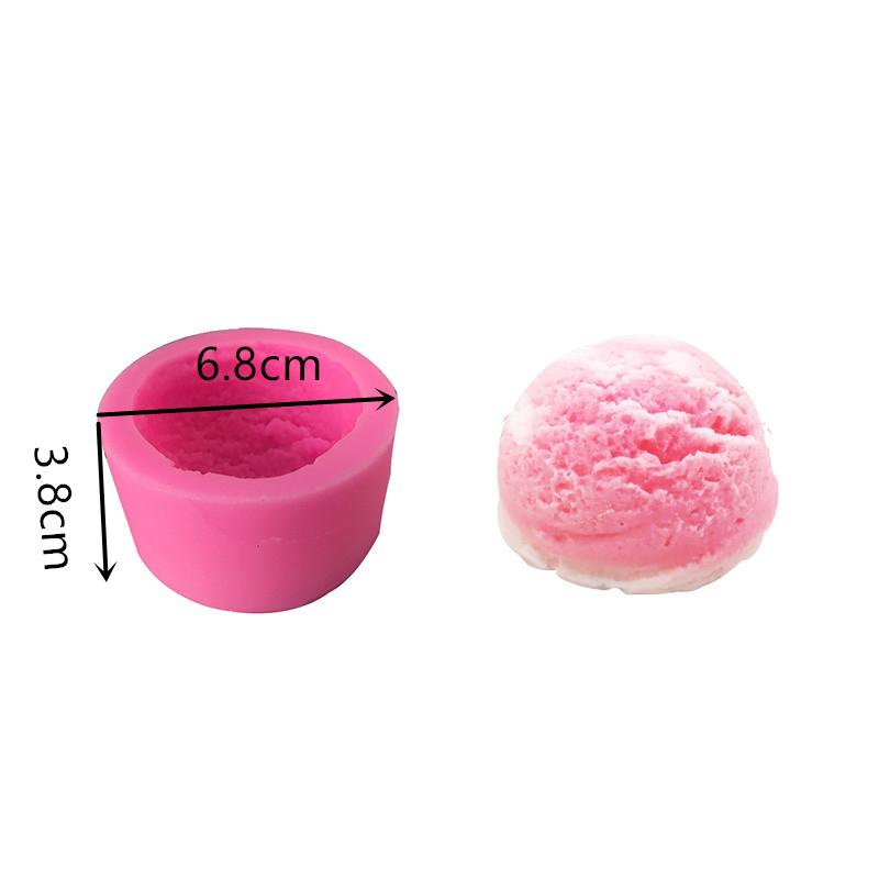 

DIY Simulation Ice Cream Ball Candle Silicone Mold Fondant Mousse Cake Decorating Tool Plaster Aromatherapy Soap Chocolate Molds