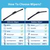 Front New Silicone Coating Wipers Windshield Windscreen Blades for Ford Focus MK1 1998 - 2005 Car Wiper Accessories 1999 2000