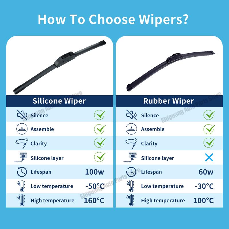 Front New Silicone Coating Wipers Windshield Windscreen Blades for Ford Focus MK1 1998 - 2005 Car Wiper Accessories 1999 2000