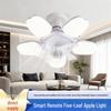 Modern LED Five-Leaf Apple Fan Light for Bedroom, Living Room, Dormitory - Dimmable Ceiling Fan