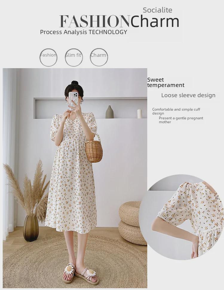 Rochie midi de vară, cu mâneci scurte, ocazională, care sfidează vârsta