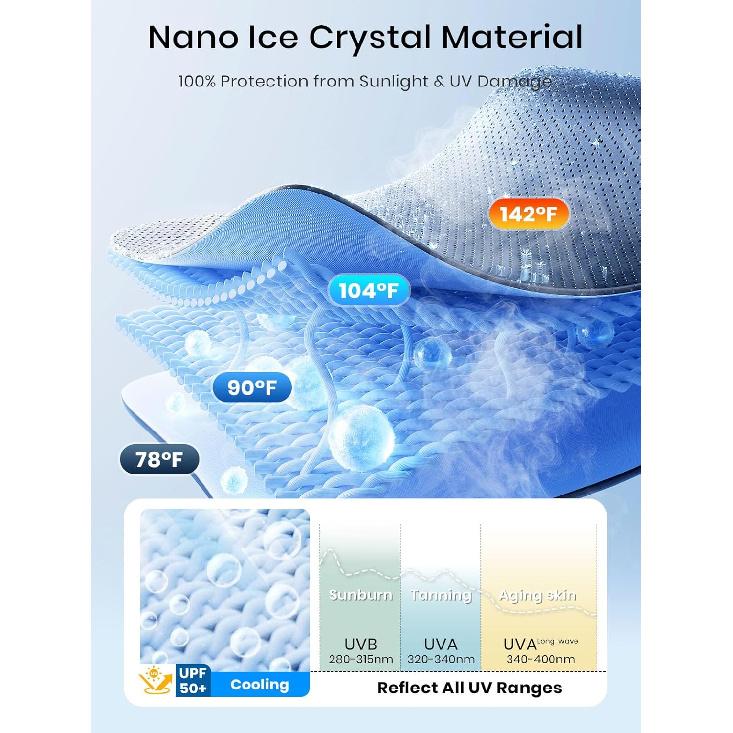 [Upgraded] DMJN Car Window Shade For Baby, [Nano-Ice-Crystal Coating] Efficient Block UV & Scorching Sun, Easy To Tall Side Automobile Privacy Shade