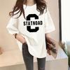 Pure Cotton New Short-sleeved T-shirt Men's and Women's Simple Design Letter Printing T-shirt Summer Loose and Versatile Short-sleeved Top
