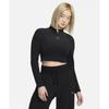 SportsWear Phoenix Plush Slim Long Sleeve Cropped Cosy Fleece Top W   Black  Sale  Fn3620 010