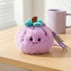 Soft Filled Orange Plush Keychain Furry Texture Simulation Food Toy  Backpack Decor