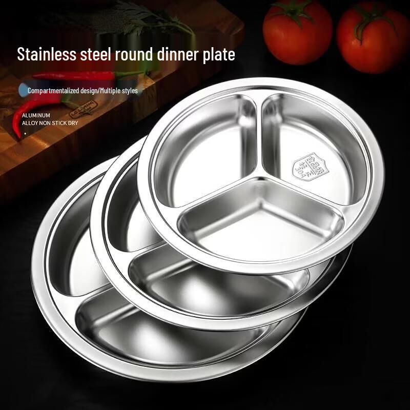 Stainless Steel Divided Lunch Plate