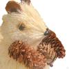 Animal Sculpture Garden Statue Ornaments Decoration Pine Cone Decorative Straw Squirrel Figurine