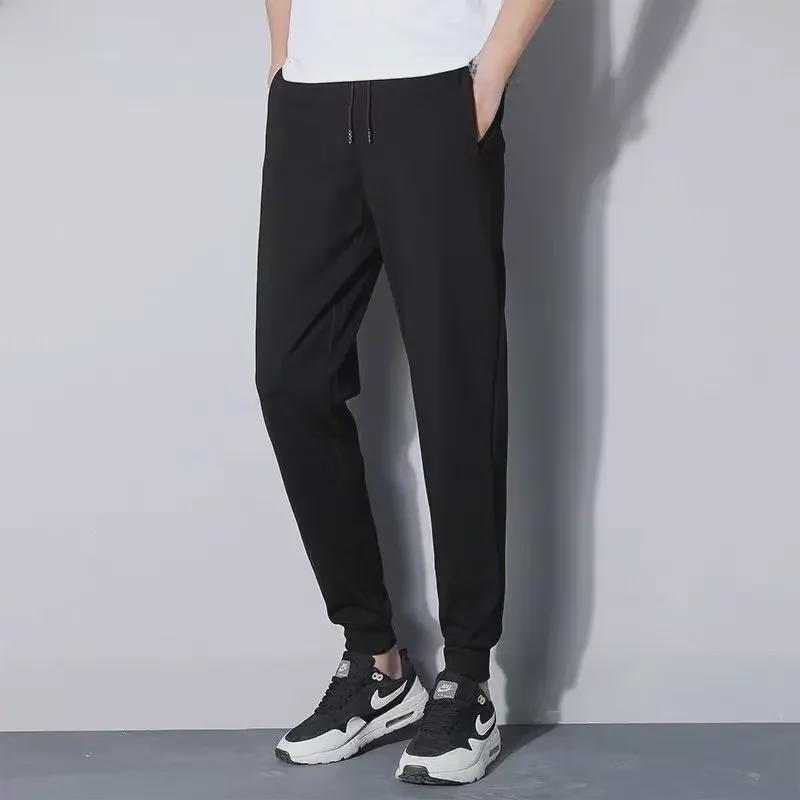 

2024 Мужские классические черные прямые повседневные брюки - Весенний и осенний стиль L