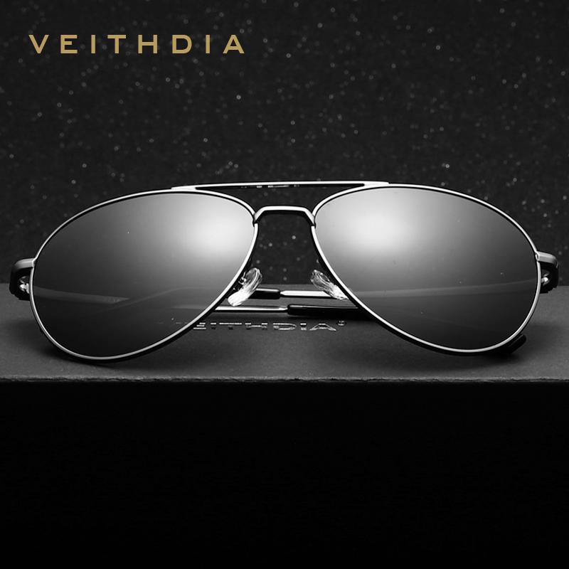 Veithdia unissex moda óculos de sol polarizados espelho óculos de sol feminino para homem/mulher 2736