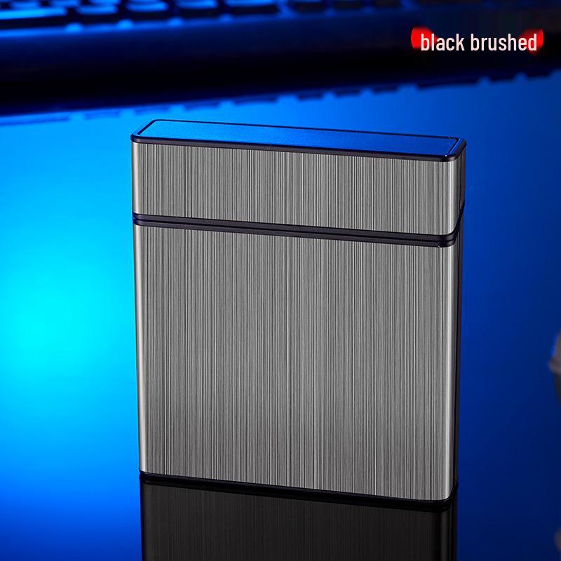 6.5mm Hand-Rolled Cigarette Case, 20-Count, 3-Section, No-Leak Flat Case, Men's Portable Smoking Storage Box